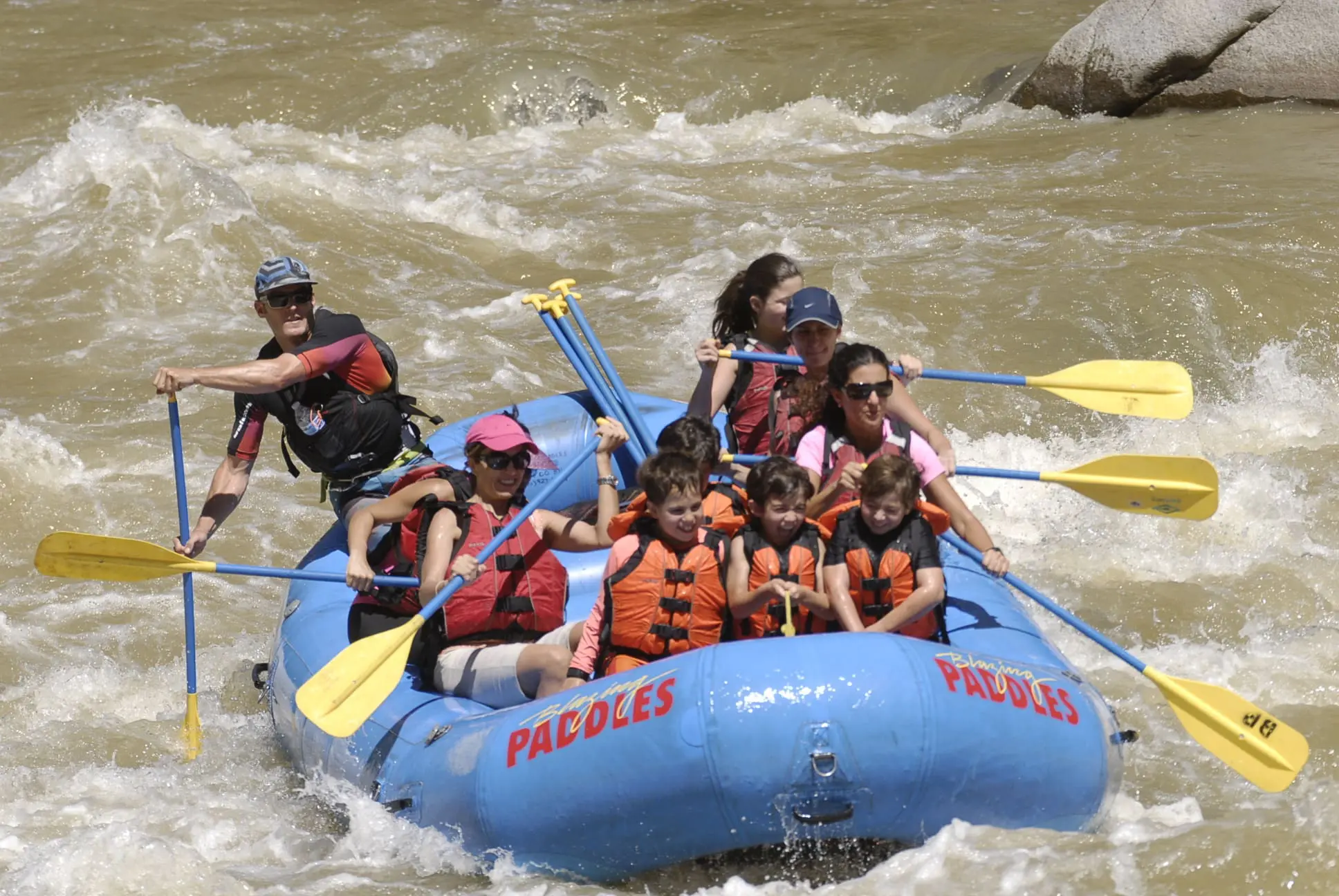 a travel group whitewater rafting in snowmass colorado
