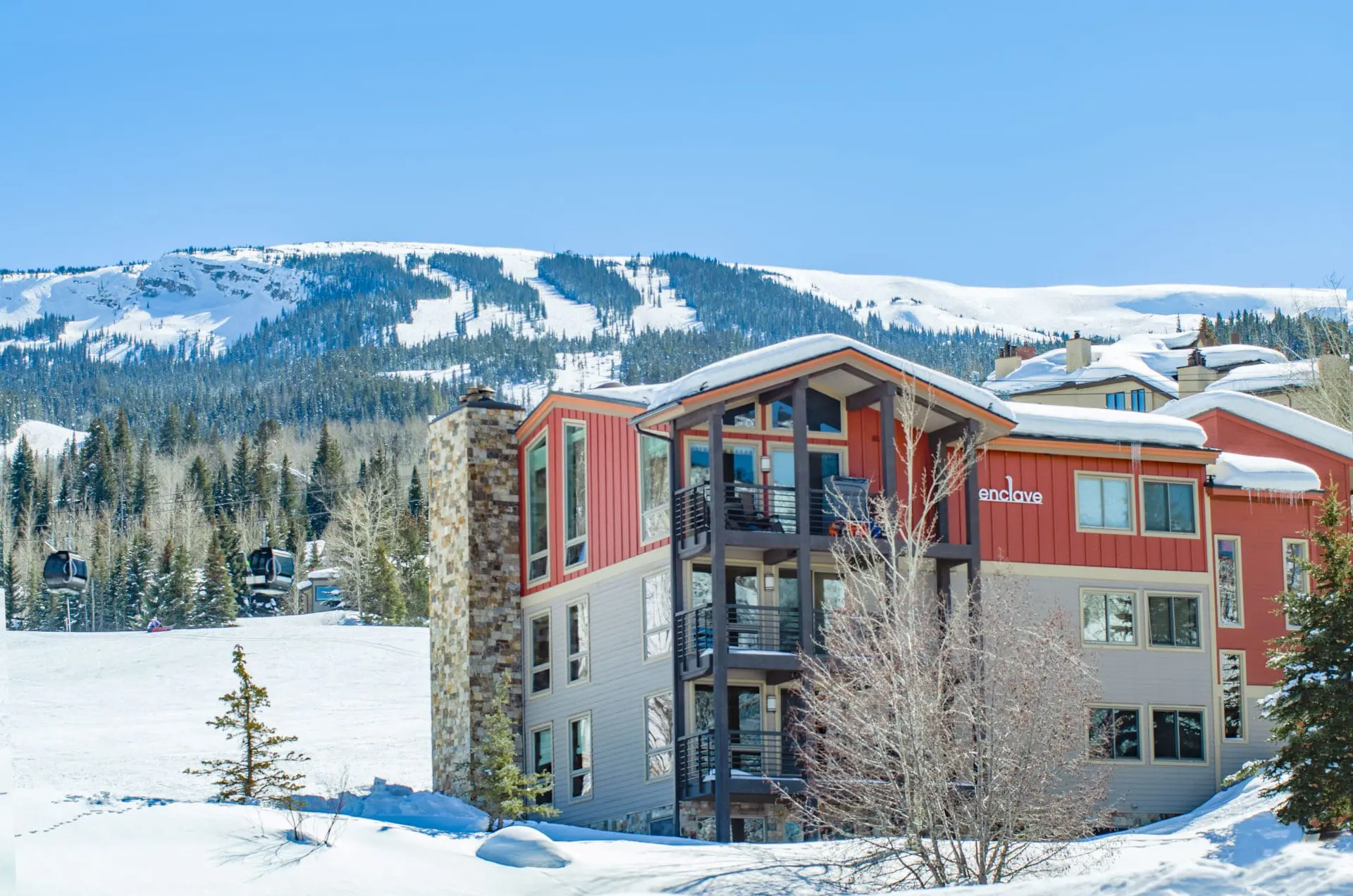 Enclave condos during winter