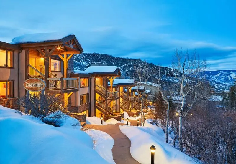 Terracehouse Condominiums and walking path to snowmass slopes