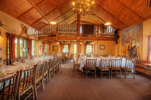 Lynn Britt Cabin interior: Dining on Snowmass Mountain