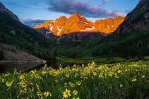 Sunrise over the valley