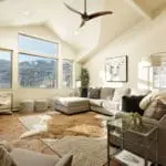 Couch and living area of Lemond