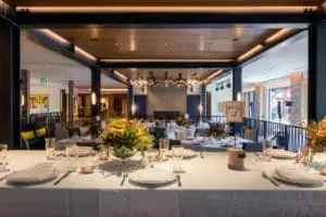 Dining table indoors at Limelight