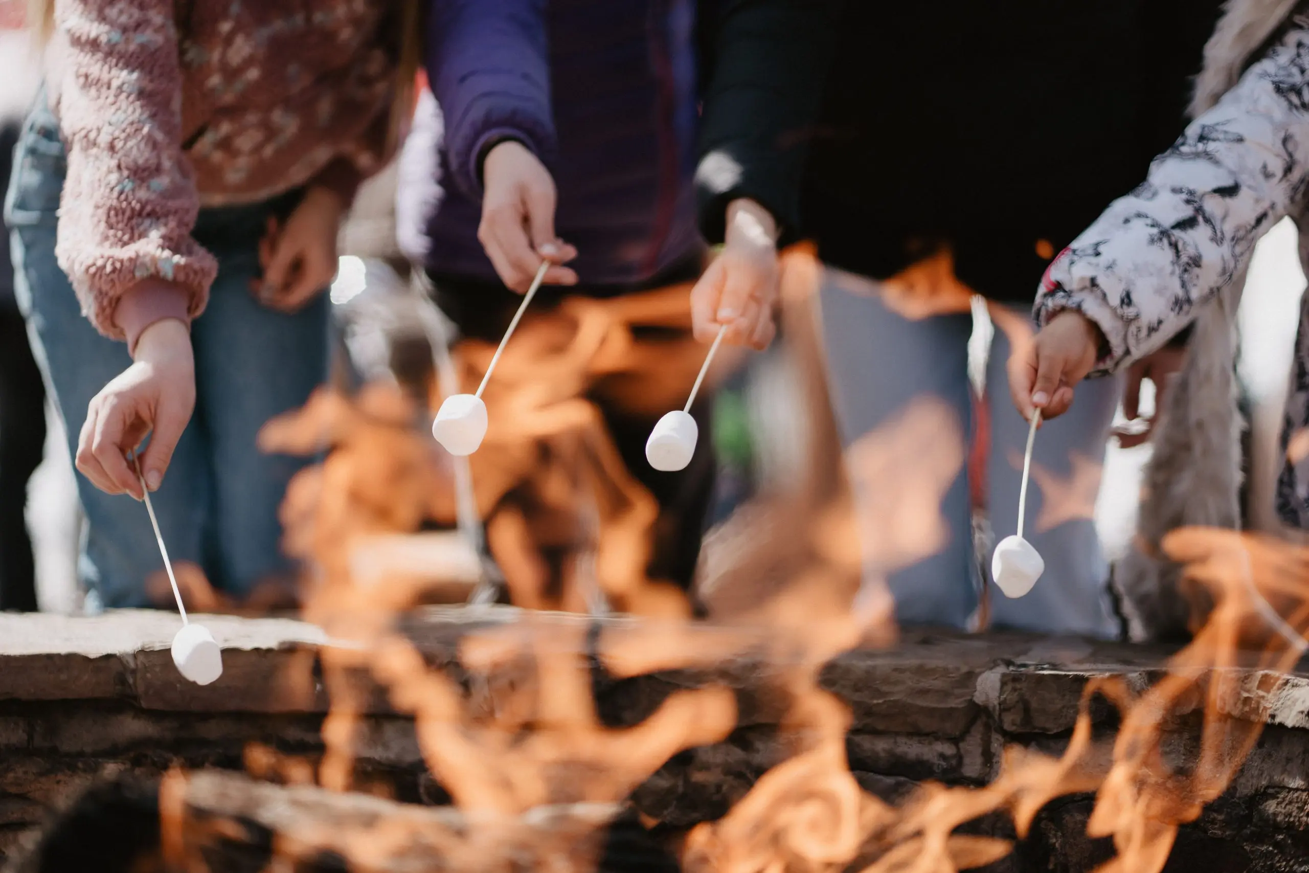 roasting marshmellows
