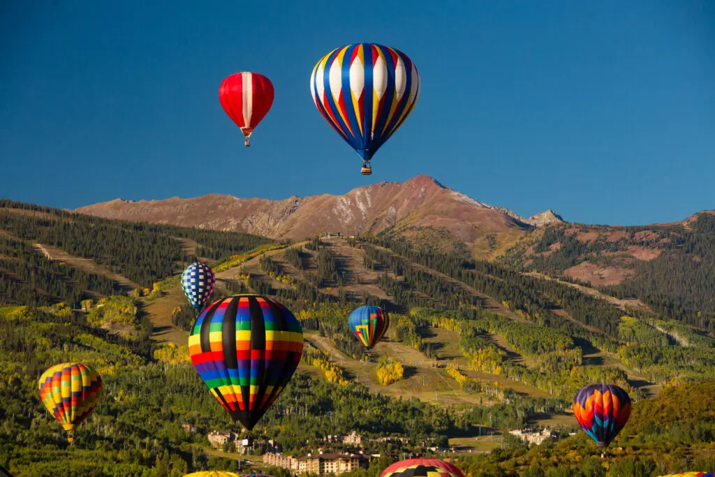 balloons floating around