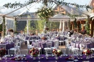 Outdoor seating at Snowmass Club