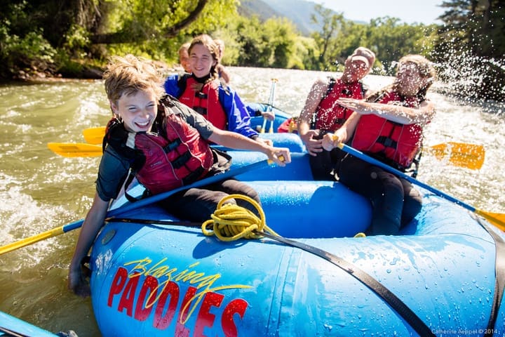 kids Whitewater Rafting in roaring fork river