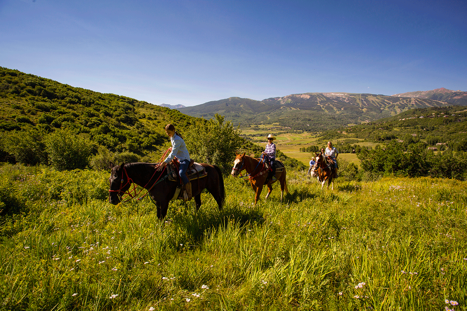 Horseback Riding on Equestrian Trail in Snowmass