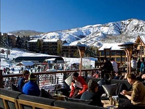 après ski at base camp in Snowmass Base Village