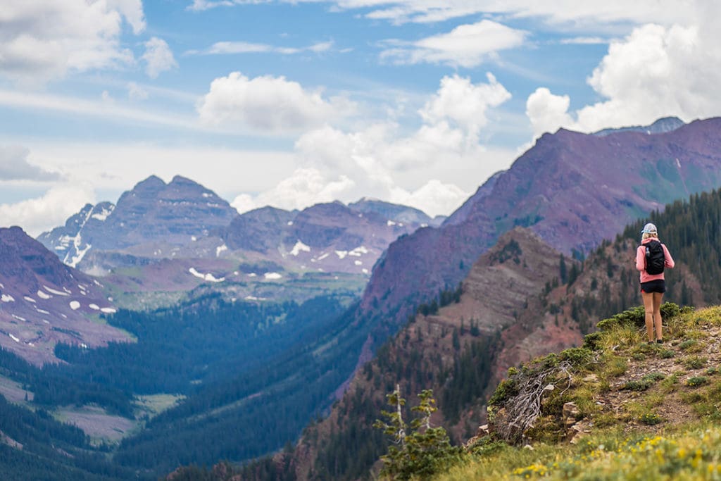 unique perspective of the maroon bells or otherwise known as heaven's bells 