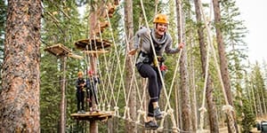 rope bridge at Lost Forest Adventure Center