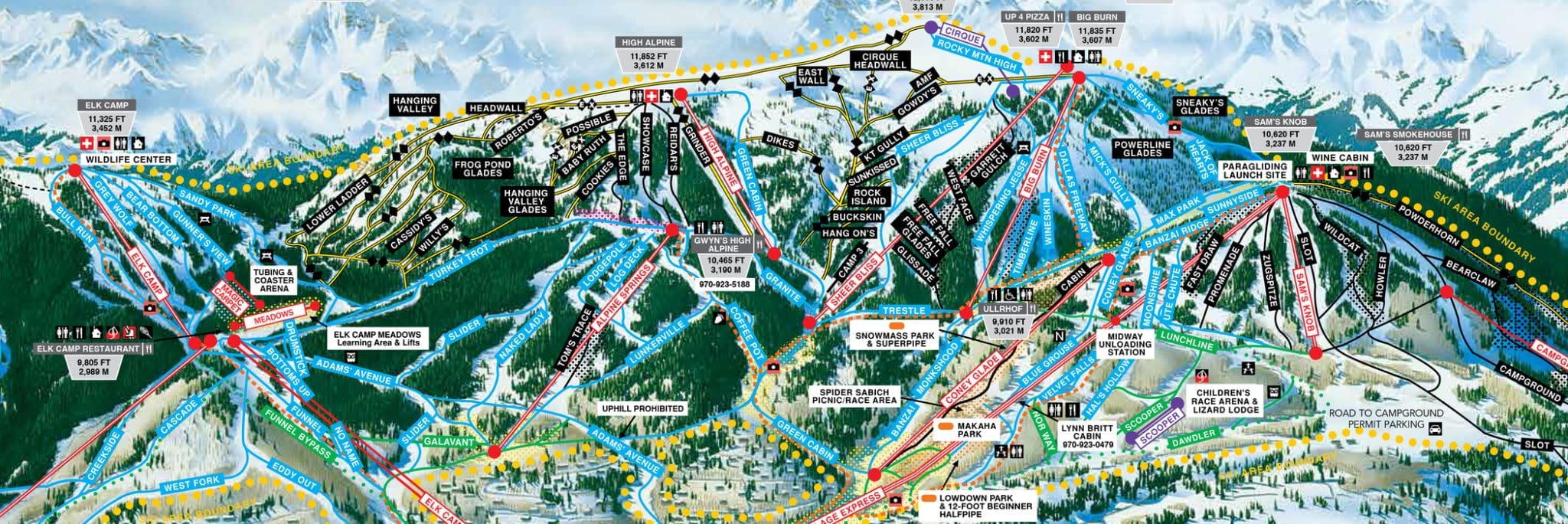 Snowmass Mountain Map