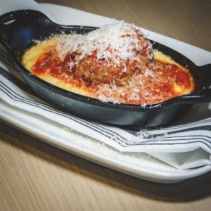 Homemade Meatball with Polenta