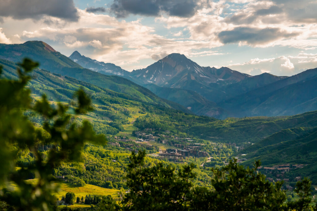 summer mountain view near aspen colorado
